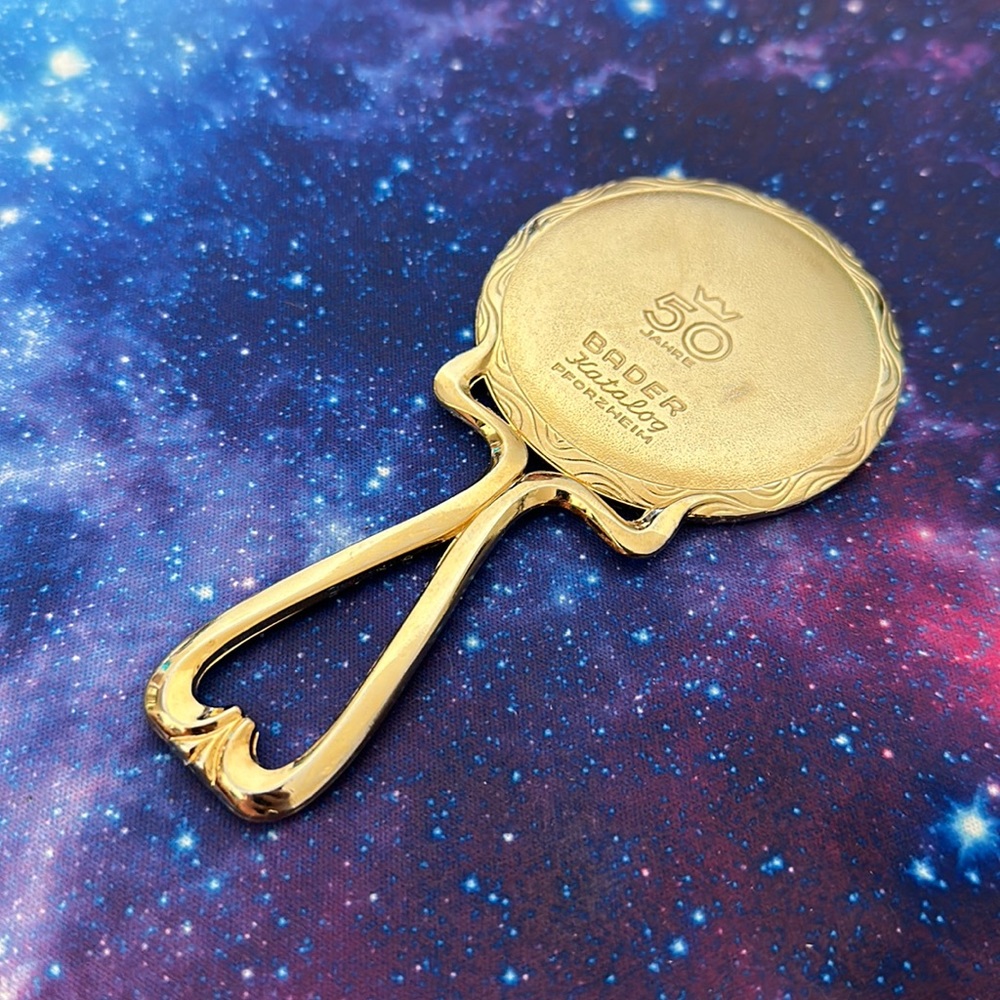 Vintage German Hand Mirror 50 Jahre Bader Katalog Pforzheim